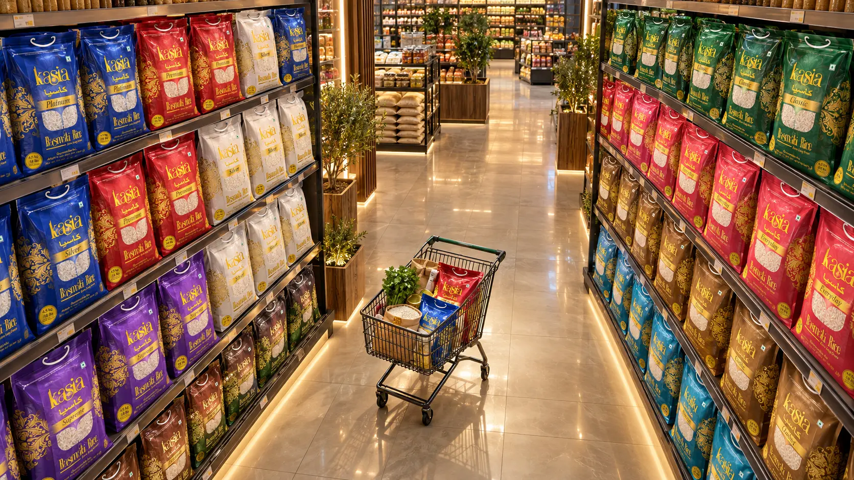 Premium Rice Kasia Shopping Cart